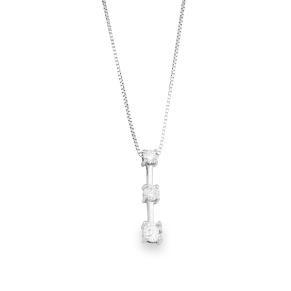 Stacked Diamond Pendant & Chain
