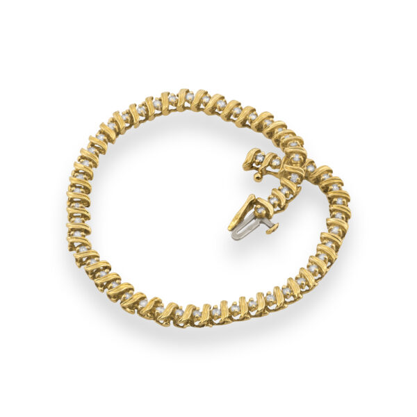 Gold Diamond Tennis Bracelet