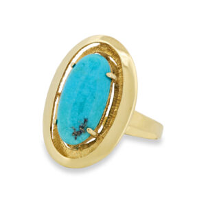 Gold & Turquoise Statement Ring
