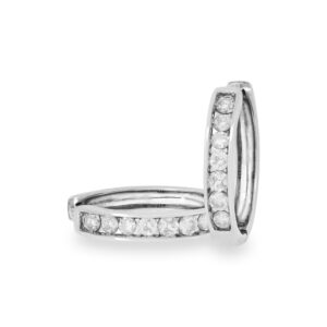 Diamond Huggie Earrings