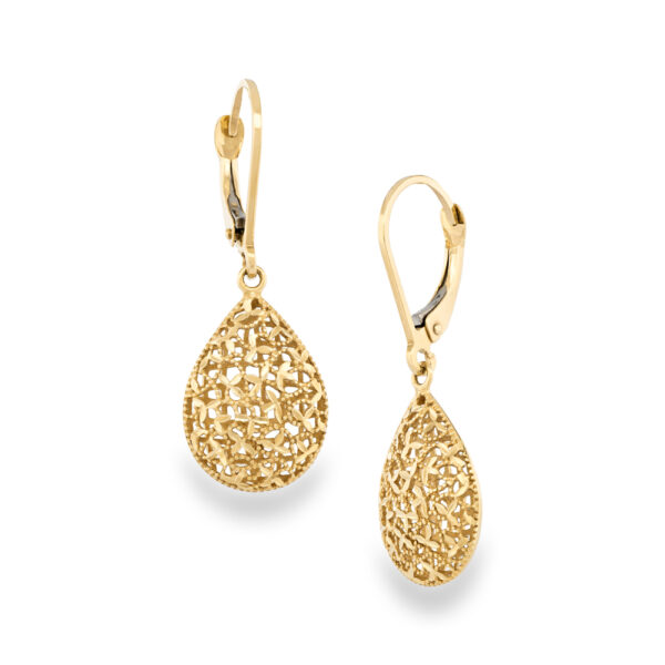 Fancy Drop Gold Earrings