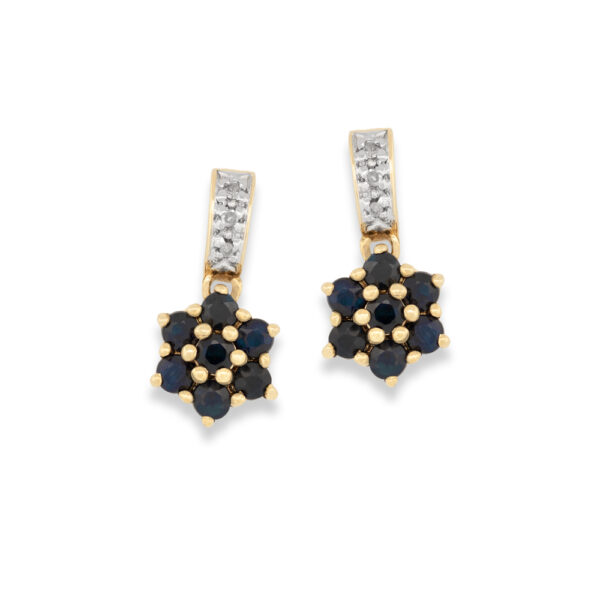 Sapphire & Diamond Stud Earrings