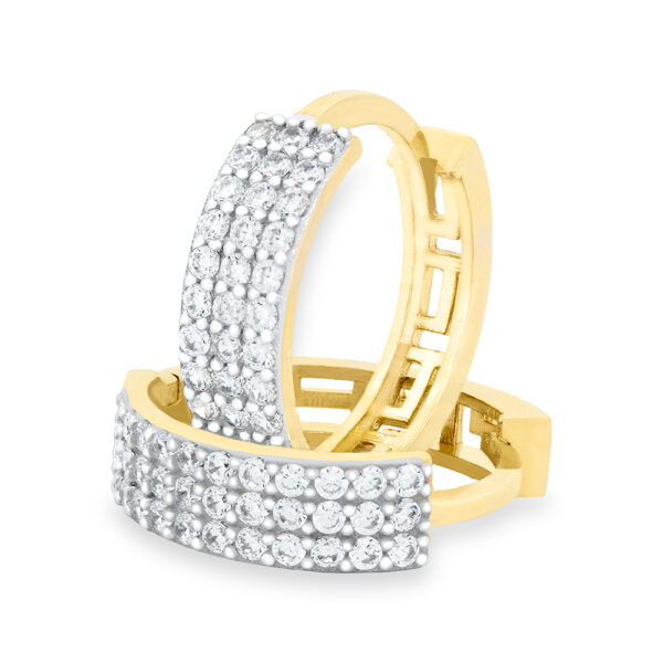 Cubic Zirconia Huggie Earrings