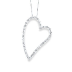 Diamond Floating Heart Necklace