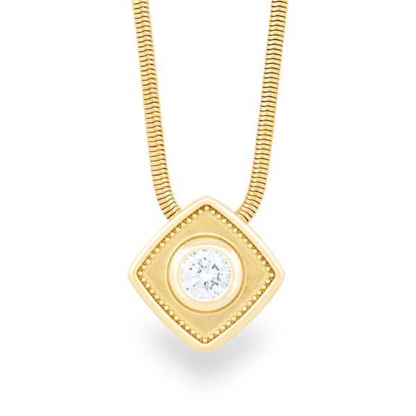 14k Diamond Slider Necklace .53ct