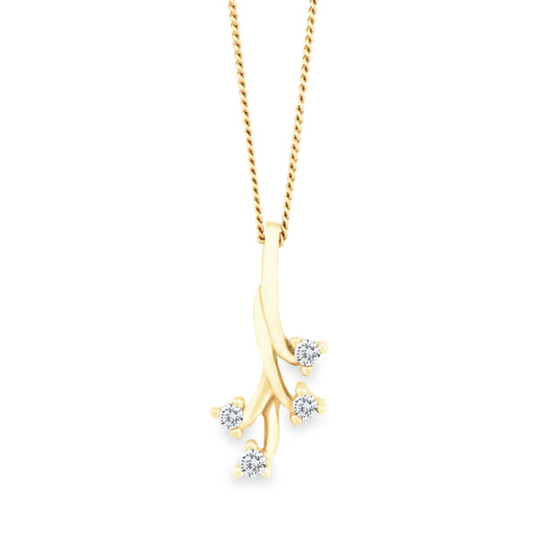Gold & Diamond Vine Necklace