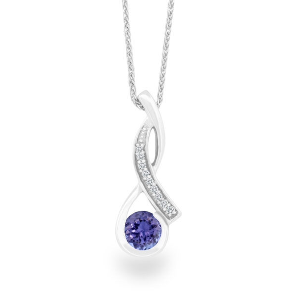 10k Tanzanite & Diamond Necklace