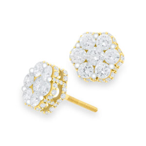 Lab-Grown Diamond Cluster Studs