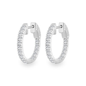 Lab-Grown Diamond Hoop Earrings 1ctw