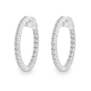 Lab-Grown Diamond Hoop Earrings 2ctw