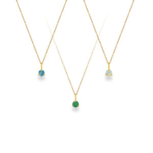 10k Genuine Birthstone Necklace