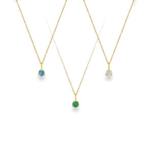 10k Genuine Birthstone Necklace