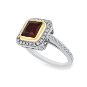 Garnet & Diamond Cocktail Ring