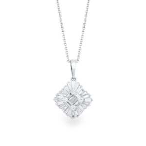 Natural Diamond Cluster Necklace
