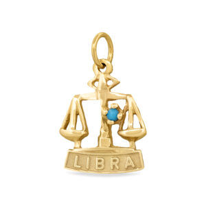 Vintage Gold Libra Charm