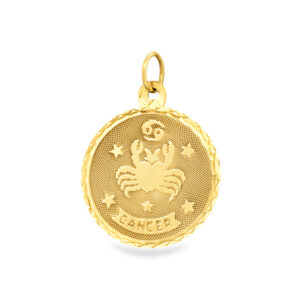 Vintage Gold Cancer Charm
