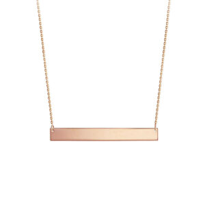 Rose Gold Horizontal Bar Necklace