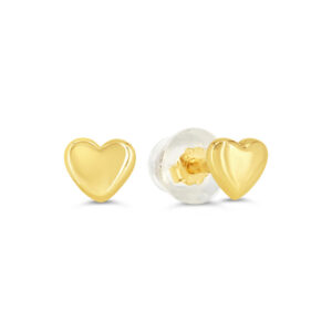 Gold Heart Baby Studs