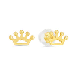 Gold Crown Baby Studs