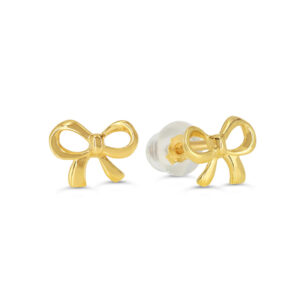 14k Gold Ribbon Studs