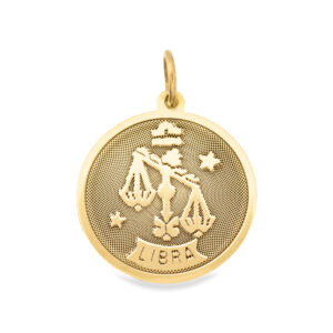 Vintage Gold Libra Charm