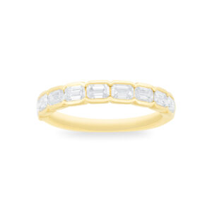 Natural Emerald Cut Diamond Band .93ctw