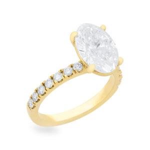 Lab-Created Oval Diamond Engagement Ring 3.40ctw