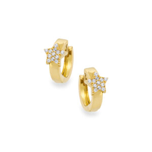 CZ Star Huggie Earrings