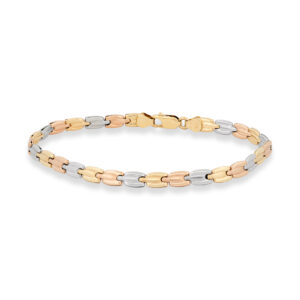 Tri-Gold Link Bracelet