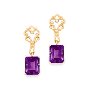 Amethyst 14k Gold Earrings